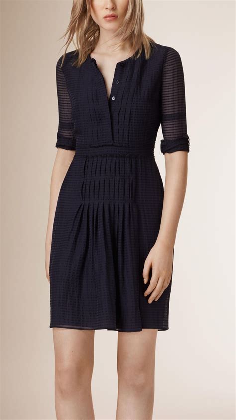 blue burberry dress|burberry pleated neck franny dress.